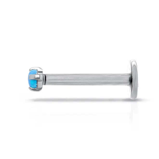 Piercing Com Opala Azul P