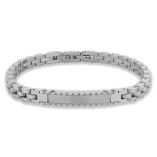 Pulseira com Elos Trabalhados e Placa