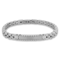 Pulseira com Elos Trabalhados e Placa