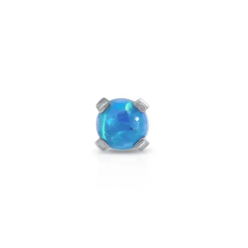 Piercing com Pedra Opala Azul M