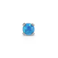 Piercing com Pedra Opala Azul M