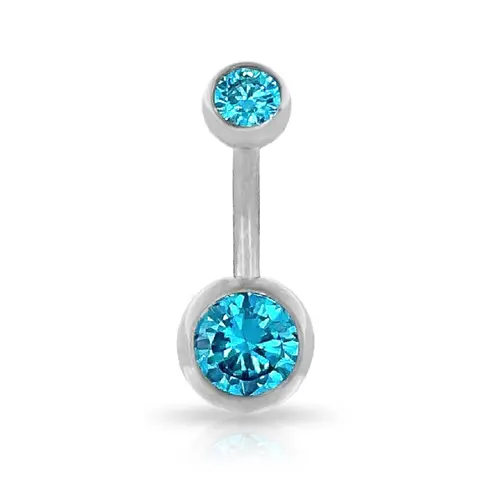 Piercing de Umbigo com Zircônias Topázio