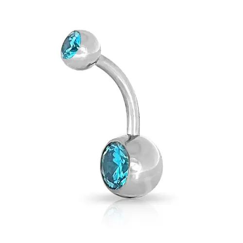 Piercing de Umbigo com Zircônias Topázio