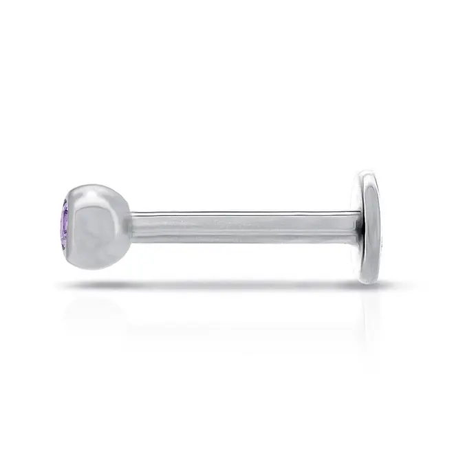 Piercing Com Zircônia Ametista