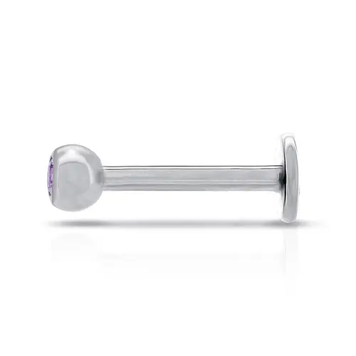 Piercing Com Zircônia Ametista