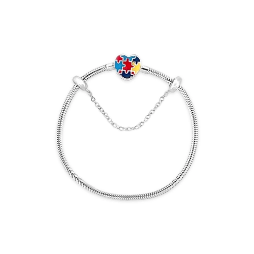 Pulseira Autismo com Coração 20cm