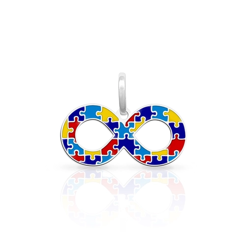 Pingente Autismo Símbolo do Infinito