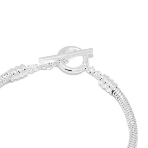 Pulseira Conduíte Espelhada com Fecho T 18 cm