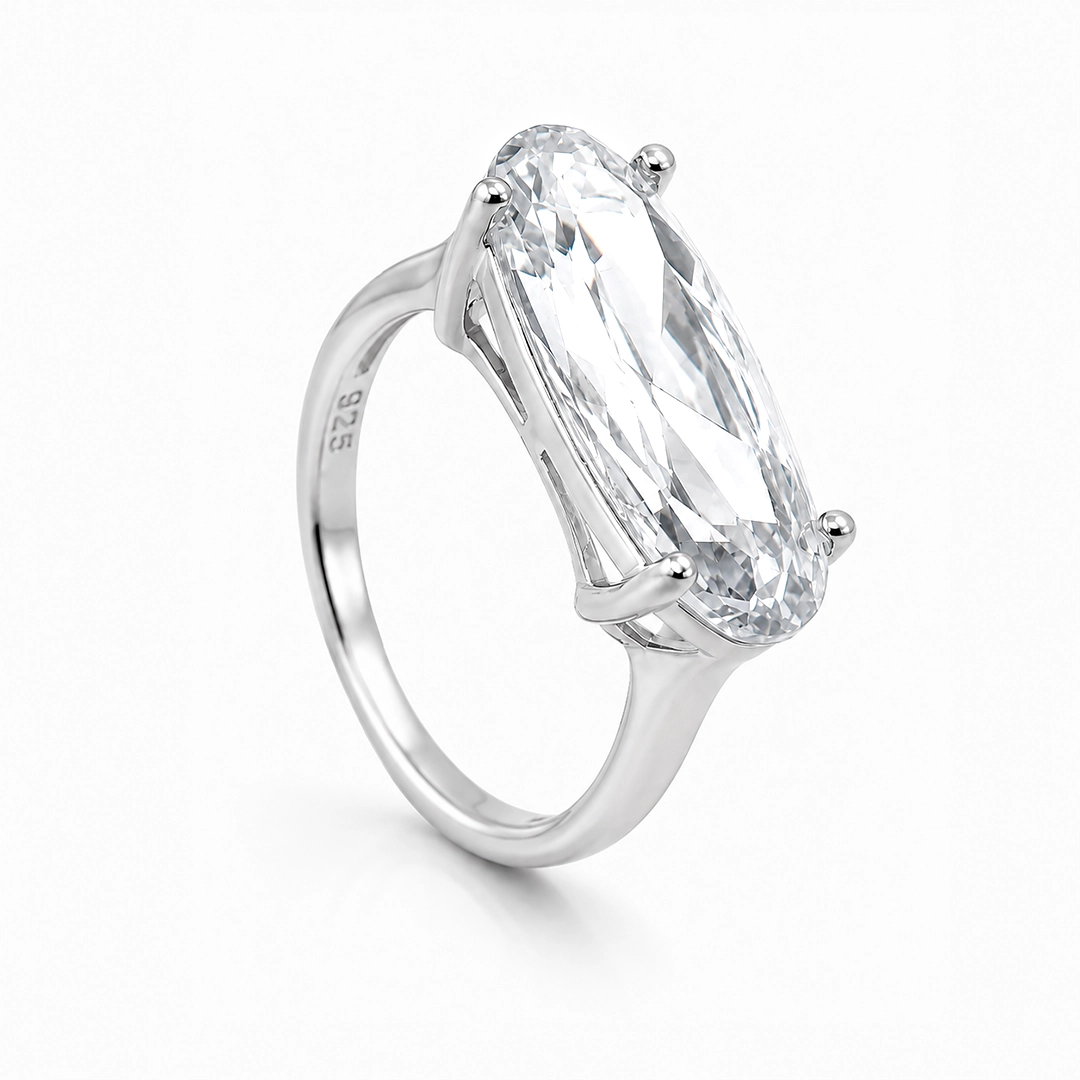 Anel Blend Collection com Zircônia Cristal Oval Espelhado