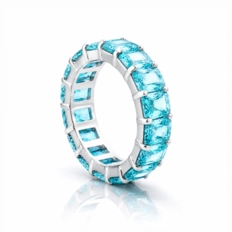 Anel Riviera Blend Collection com Zircônias Topázio