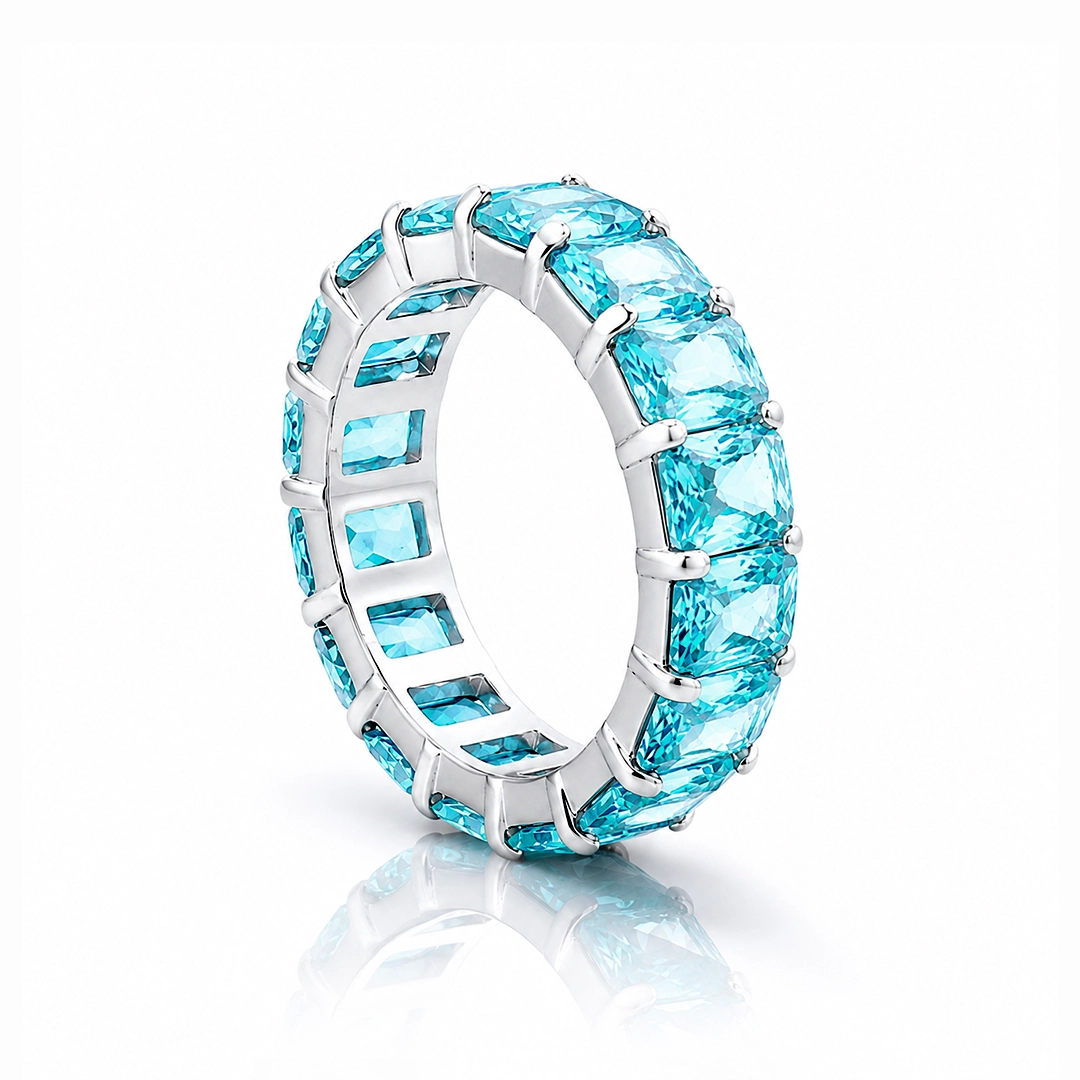 Anel Riviera Blend Collection com Zircônias Topázio
