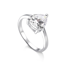Anel Blend Collection Espelhado com Zircônia Cristal Oval