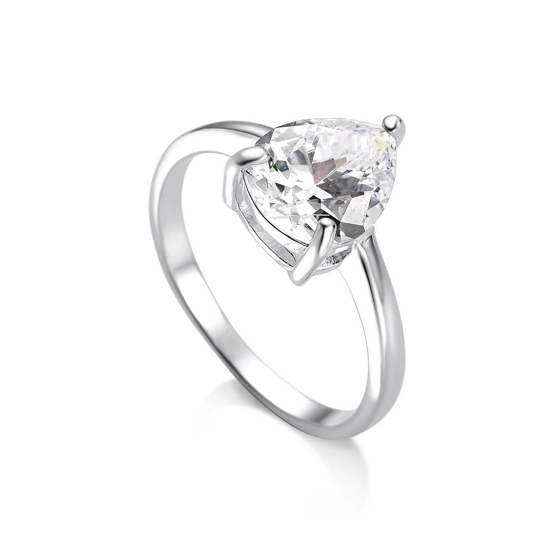 Anel Blend Collection Espelhado com Zircônia Cristal Oval