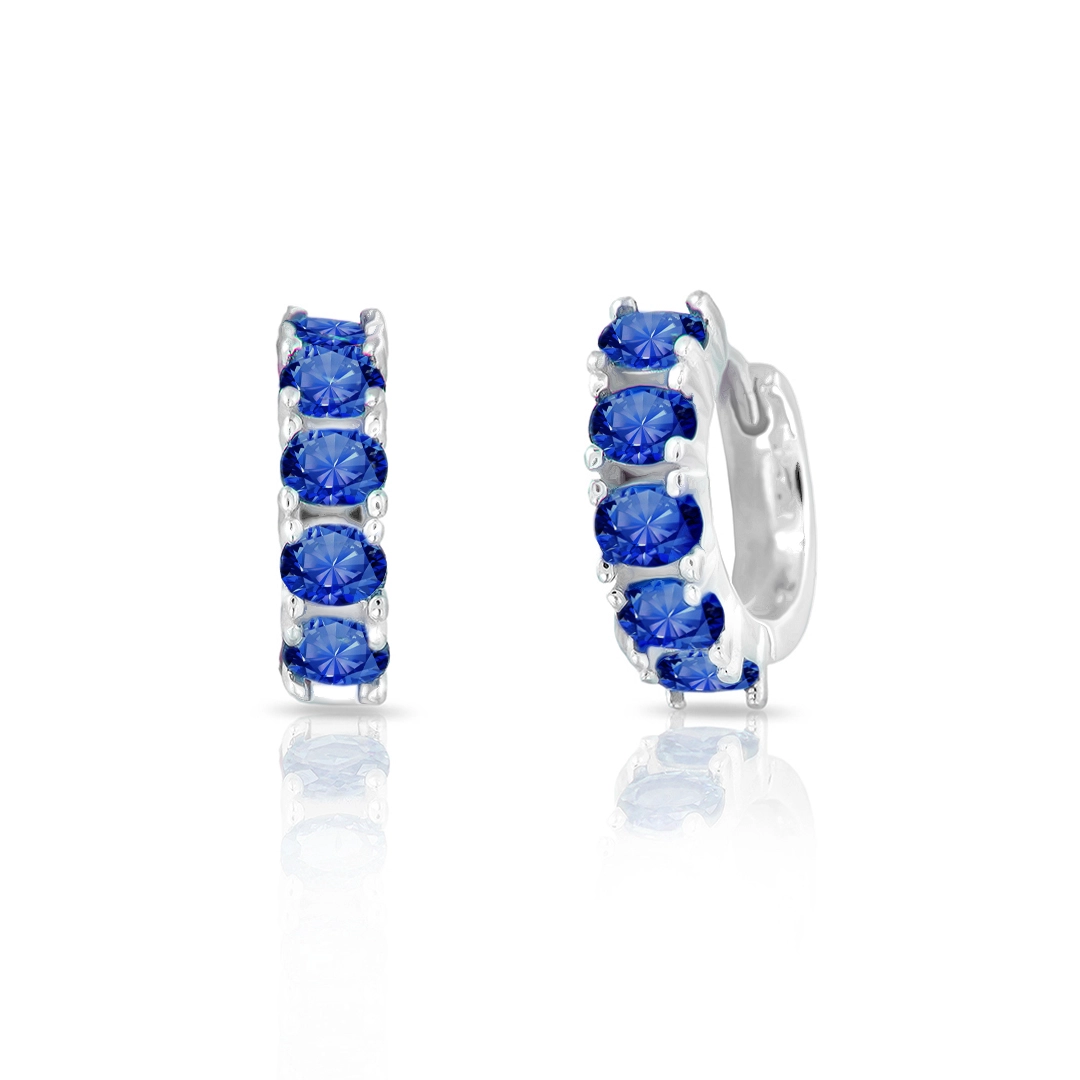 Brinco Click Blend Collection com Zircônias Safira