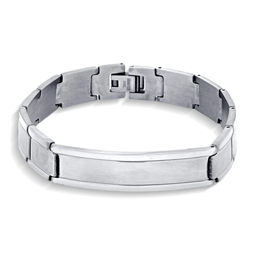 Pulseira de Aço com Elos Trabalhados