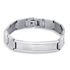 Pulseira de Aço com Elos Trabalhados