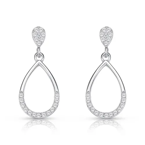 Brinco Balanço com Gota e Zircônias Cristal