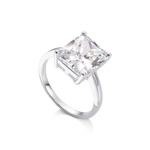 Anel Blend Collection com Zircônia Cristal Facetada Retangular