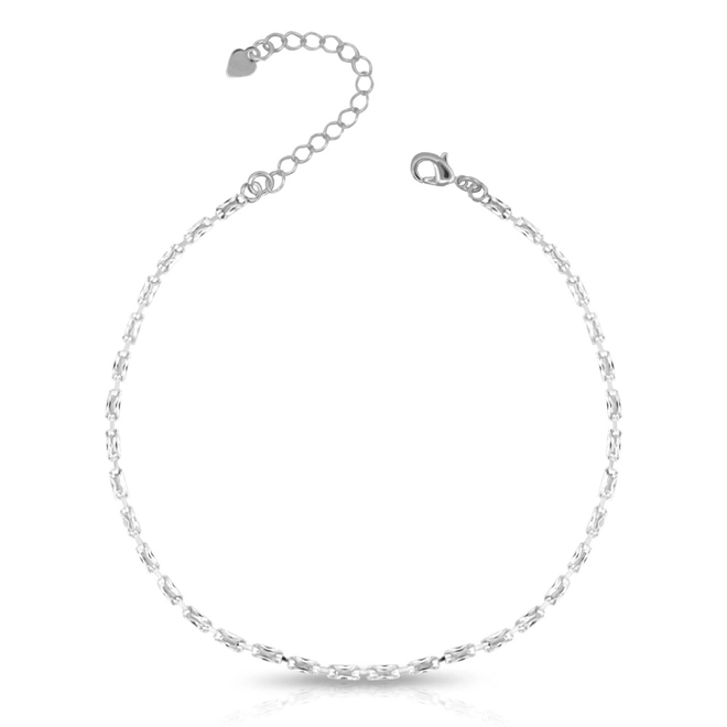 Pulseira De Prata Leve Riviera Com Zircônias Cristal