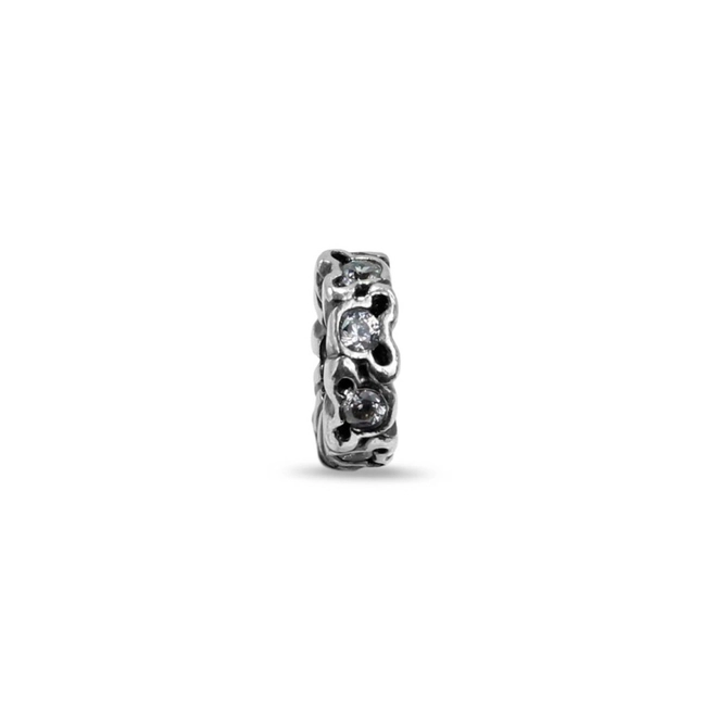 Berloque de Prata Envelhecido com Zircônia Cristal