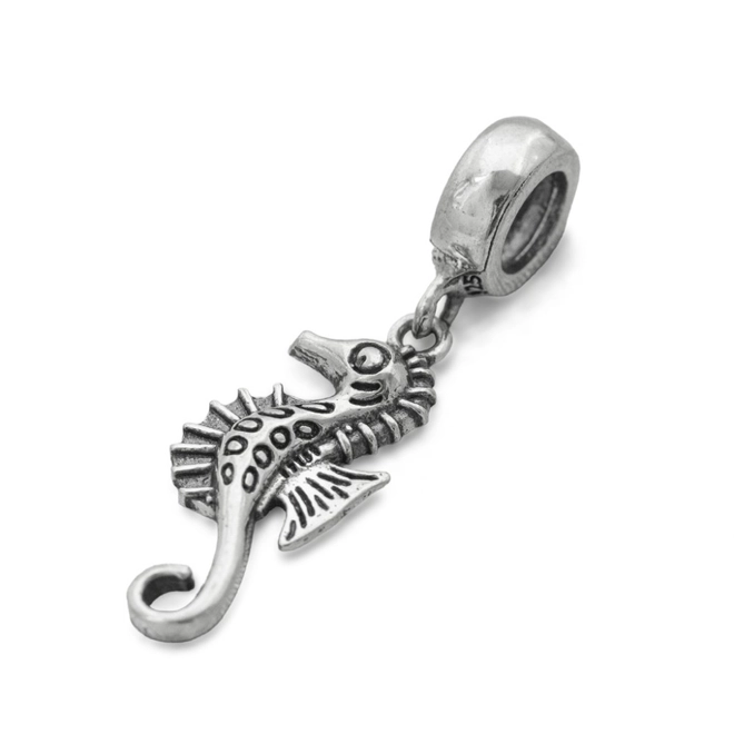 Berloque de Prata Symbol Cavalo Marinho Envelhecido