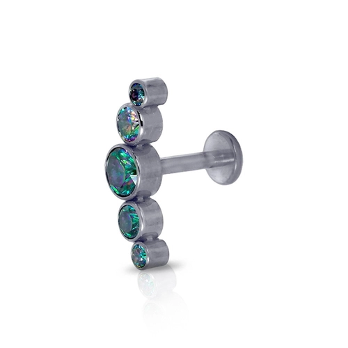 Piercing De Titanium Com Zircônias Boreal