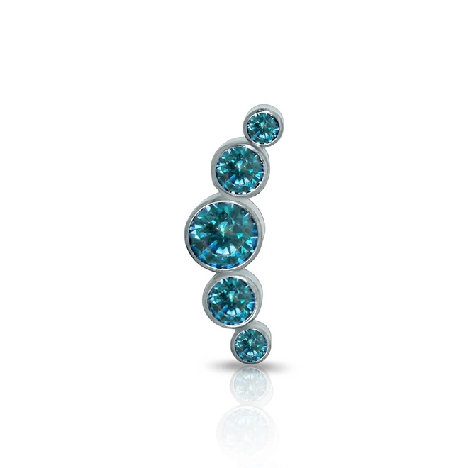 Piercing Com Zircônias Topázio