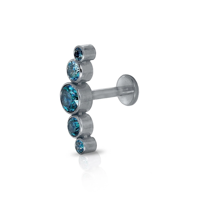 Piercing Com Zircônias Topázio