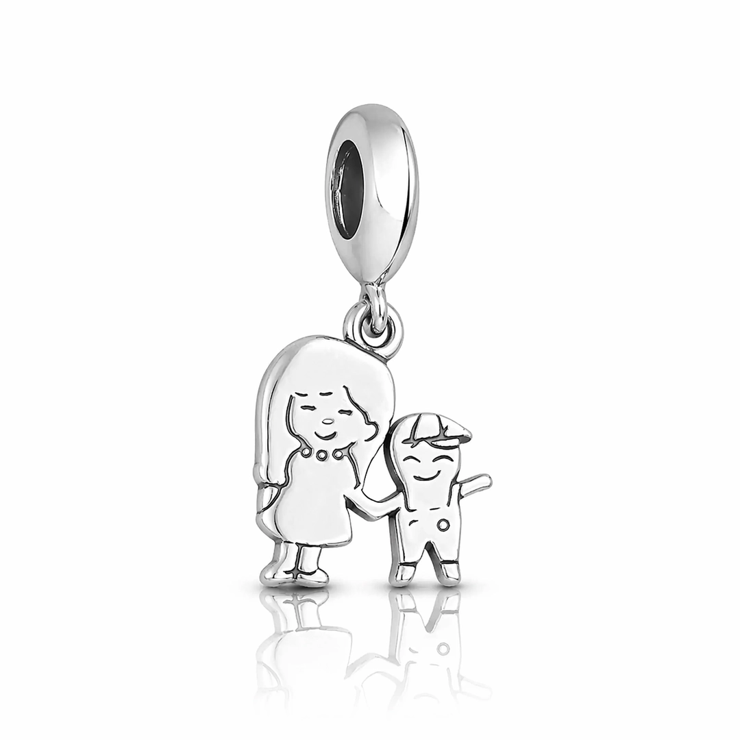 Berloque Mãe e Filho Envelhecido
