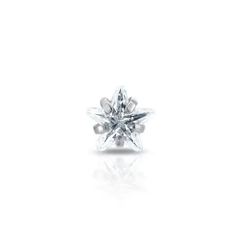 Piercing com Estrela em Zircônia Cristal
