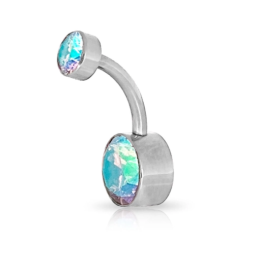 Piercing de Umbigo com Zircônias Cristal Boreal