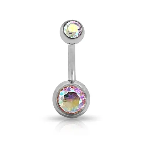 Piercing de Umbigo com Zircônias Boreal