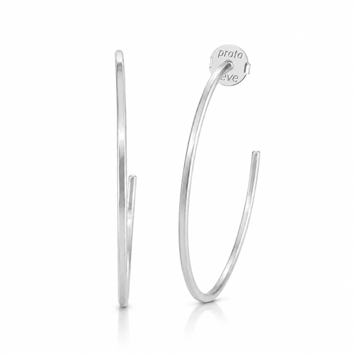 Brinco de Argola em Fio Quadrado Espelhado G