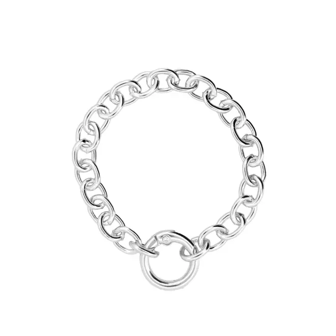 Pulseira com Elos Ovais e Espelhados