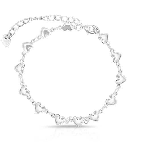 Pulseira com Corações Espelhados