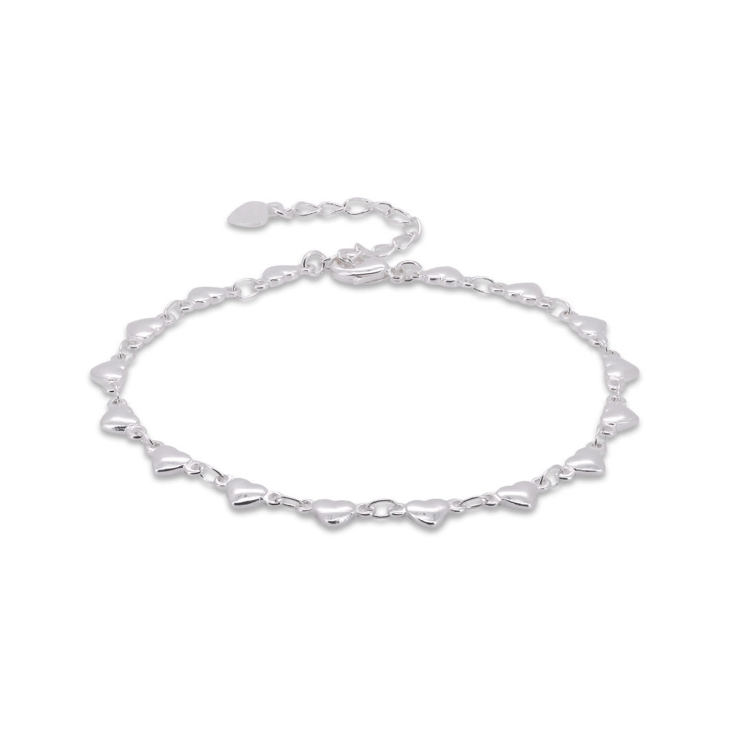 Pulseira com Corações Espelhados