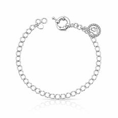 Pulseira Malha Portuguesa com Coração