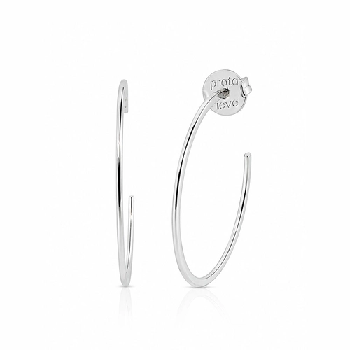 Brinco de Argola com Fio Quadrado Espelhado