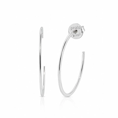 Brinco de Argola com Fio Quadrado Espelhado