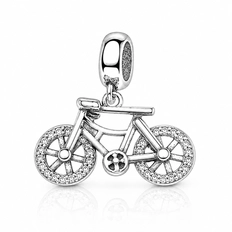 Berloque Envelhecido Bicicleta com Zircônias Cristal