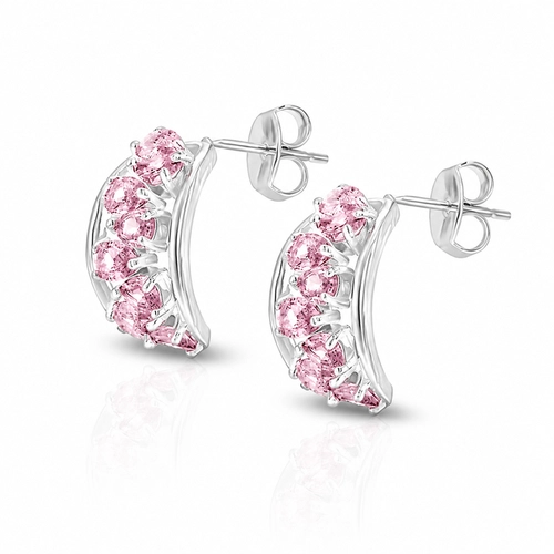 Brinco Top com Zircônia Rosa