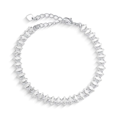 Pulseira Riviera com Zircônias Cristal Navete