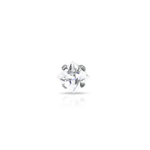 Piercing Com Zircônia Cristal Quadrada