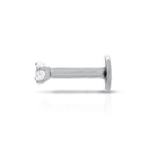 Piercing Com Zircônia Cristal Quadrada