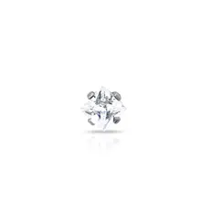Piercing Com Zircônia Cristal Quadrada