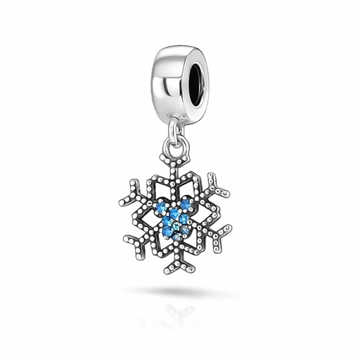 Berloque com Floco de Neve e Zircônia Topázio