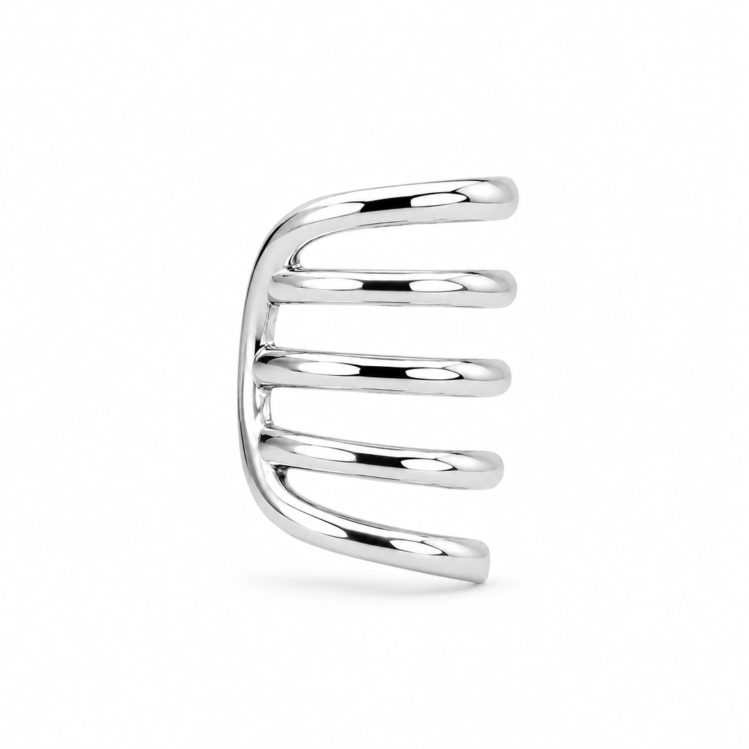 Brinco Ear Cuff Trabalhado com Cinco Fios