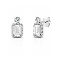 Brinco Blend Collection com Zircônia Cristal Retangular