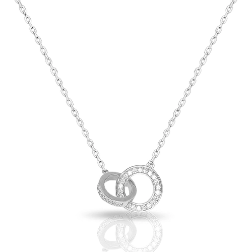 Gargantilha Blend Collection com Dois Círculos De Zircônias Cristal