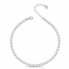 Pulseira Riviera com Zircônias Cristal